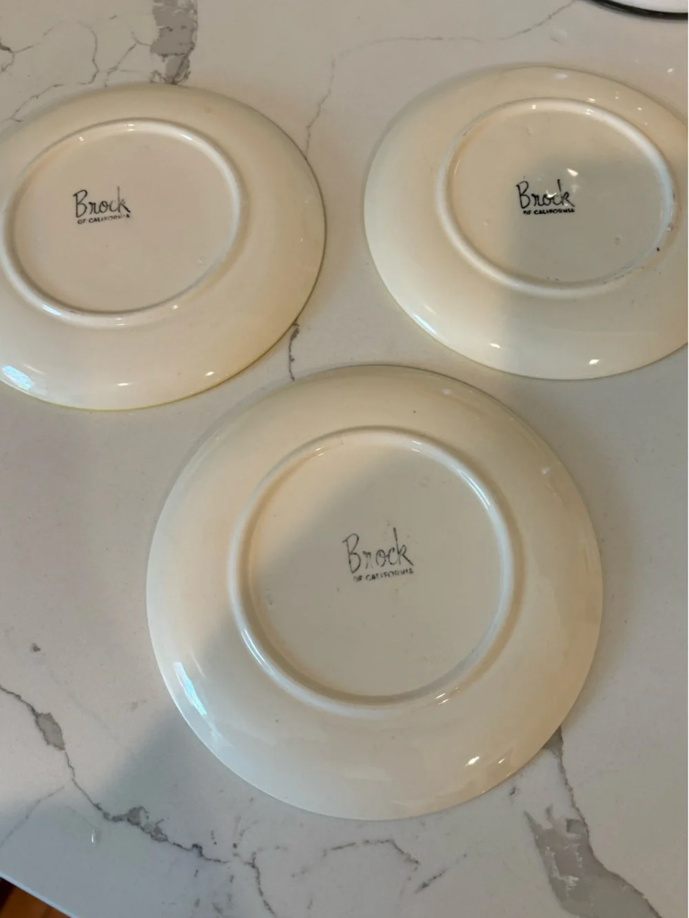 Vintage 1940’s 1950’s Brock of California Yellow Farmhouse Rooster Set 3 Dishes - Picture 9 of 9